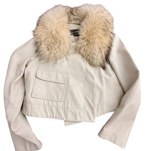 BCBGMaxAzria LEA Leather Jacket L